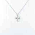 PT／K18WG クロス ダイヤモンドネックレス