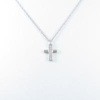 PT／K18WG クロス ダイヤモンドネックレス