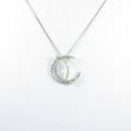 PT／K18YG ムーン ダイヤモンドネックレス