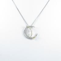 PT／K18YG ムーン ダイヤモンドネックレス