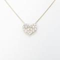 K14PG／K18PG ハート パヴェ ダイヤモンドネックレス