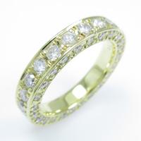 K18YG フルエタニティ ダイヤモンドリング