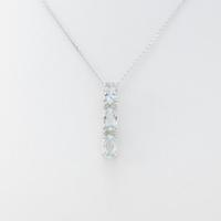 K18WG アクアマリンネックレス