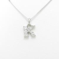 K18WG イニシャルK ダイヤモンドネックレス