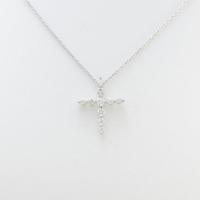 K18WG クロス ダイヤモンドネックレス20％引き