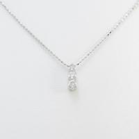 K18WG スリーストーン ダイヤモンドネックレス20％引き