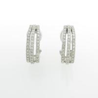 K18WG ダイヤモンドイヤリング