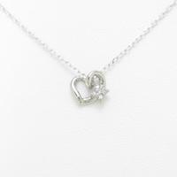 K18WG ハート ダイヤモンドネックレス30％引き