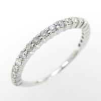 K18WG ハーフエタニティ ダイヤモンドリング