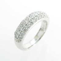 K18WG パヴェ ダイヤモンド ピンキーリング