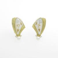 K18YG カラーストーンイヤリング