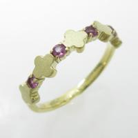 K18YG ガーネットリング