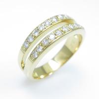 K18YG ダイヤモンド ピンキーリング