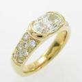 K18YG ダイヤモンドリング 1．128ct・L・SI2・オーバルカット30％引き
