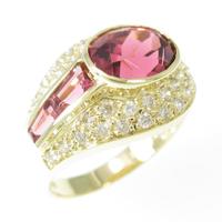 K18YG トルマリンリング