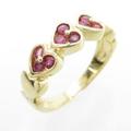 K18YG ハート ルビーリング20％引き