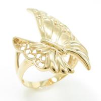 K18YG バタフライ ダイヤモンドリング