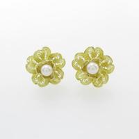 K18YG フラワー アコヤパールピアス20％引き