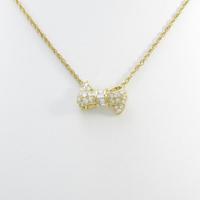 K18YG リボン ダイヤモンドネックレス20％引き