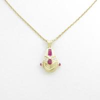 K18YG ルビーネックレス
