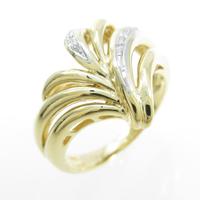 K18YG／PT ダイヤモンドリング