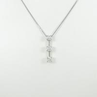 PT スリーストーン ダイヤモンドネックレス20％引き