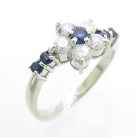 PT フラワー サファイヤリング30％引き