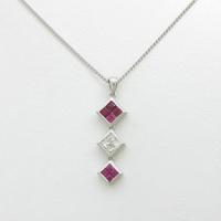 PT／K18WG ルビーネックレス