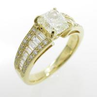 【ジュエリー在庫処分】【リメイク】K18YG 1．1018ct・M・I1・ファンシーカット25％引き