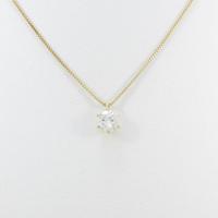 【リメイク】K18YG ダイヤモンドネックレス 0．337ct・H・SI2・GOOD
