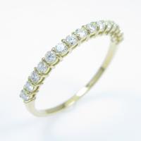 【リメイク】K18YG ハーフエタニティ ダイヤモンドリング