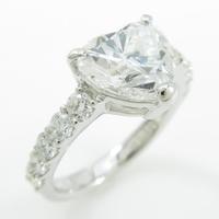 【リメイク】プラチナダイヤモンドリング 2．137ct・E・VS2・ハートシェイプ