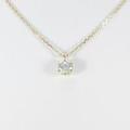 【新品】K18YG ソリティア ダイヤモンドネックレス 0．226ct・G・SI2・VERYGOOD