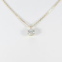 【新品】K18YG ソリティア ダイヤモンドネックレス 0．226ct・G・SI2・VERYGOOD