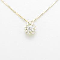 【新品】K18YG ダイヤモンドネックレス 0．268ct・F・SI2・VERYGOOD