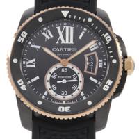 カルティエ W2CA0004 カリブル・ドゥ・カルティエ ダイバーカーボン PGコンビ 自動巻