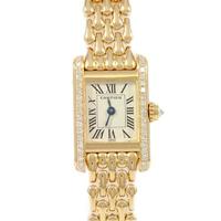 カルティエ WB2007K3 ミニタンク YG／D クォーツ