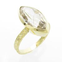 750YG ルチルクオーツリング