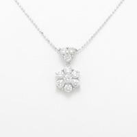 K14WG フラワー ダイヤモンドネックレス20％引き