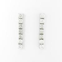 K18WG ダイヤモンドピアス