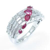 K18WG ルビーリング