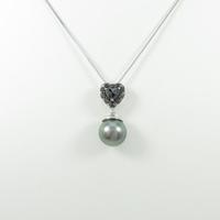 K18WG／K18BG ハート クロチョウパールネックレス20％引き
