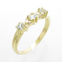 K18YG アクアマリンリング