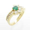 K18YG エメラルドリング