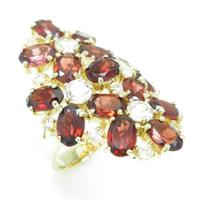 K18YG ガーネットリング