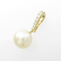 K18YG シロチョウパールペンダント