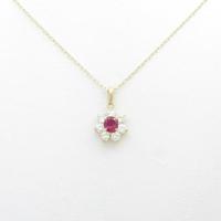 K18YG ルビーネックレス