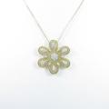 K18YG／K18WG フラワー ダイヤモンドネックレス