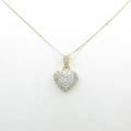 K18YG／K18WG ハート パヴェ ダイヤモンドネックレス5％引き