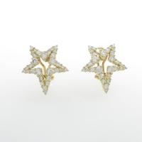 750YG スター ダイヤモンドピアス10％引き